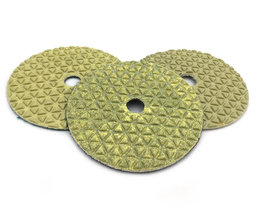 RIJILEI 6 Stück/Set 100mm Trockenpolierpads 4 Zoll Steinpolierpads Marmorschleifscheiben für Granit-Betonböden – Detail 7