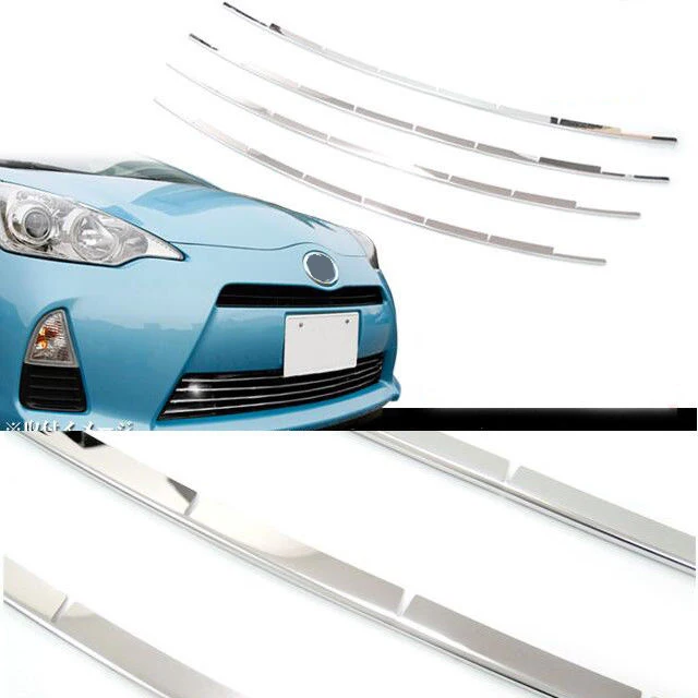 SUS304 Stainless Steel Grill Trim Lower Accesories Car Styling Cover for Toyota Prius C Aqua NHP10 2011-14