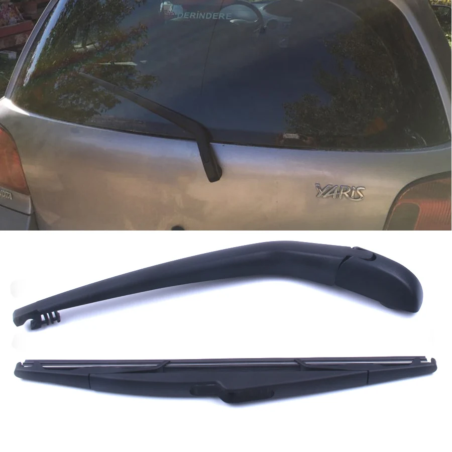 Ramię wycieraczki tylnej szyby samochodu + ostrze do Toyoty Yaris/Vitz 1999-2005
