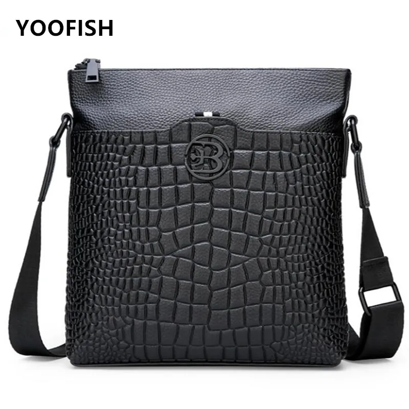 Yeni varış hakiki deri erkek çantası rahat iş deri erkek askılı çanta Vintage erkek Crossbody çanta moda erkek