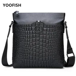 Neue Ankunft Echtes Leder Männer Tasche Casual Business Leder Herren Messenger Tasche Vintage herren Umhängetasche Mode männlichen