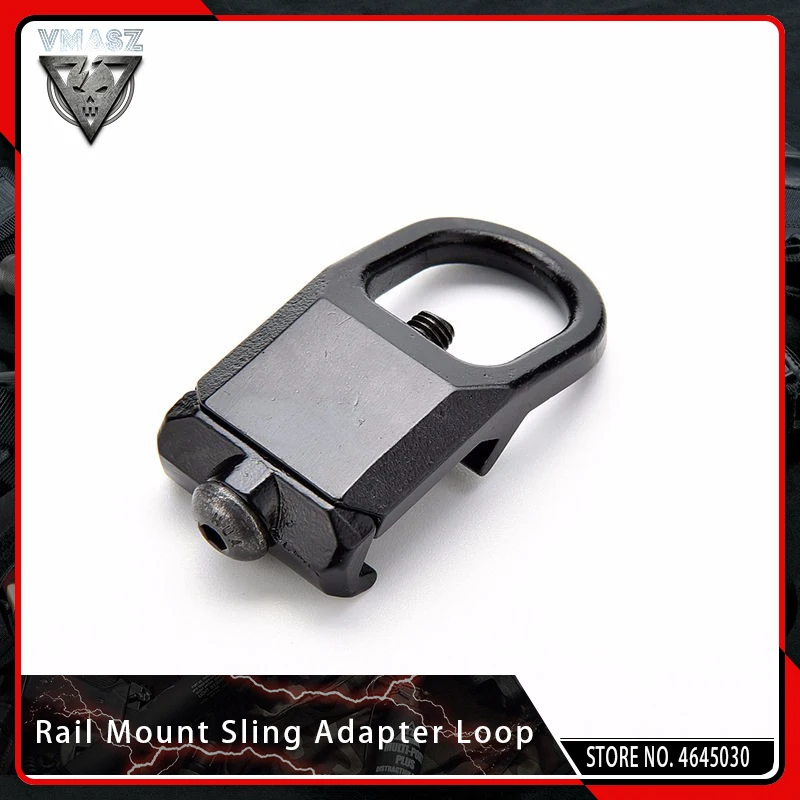 VMASZ Sling Mount Plate Adaptor Attachment Fits 20mm Picatinny Rail Adapter Black