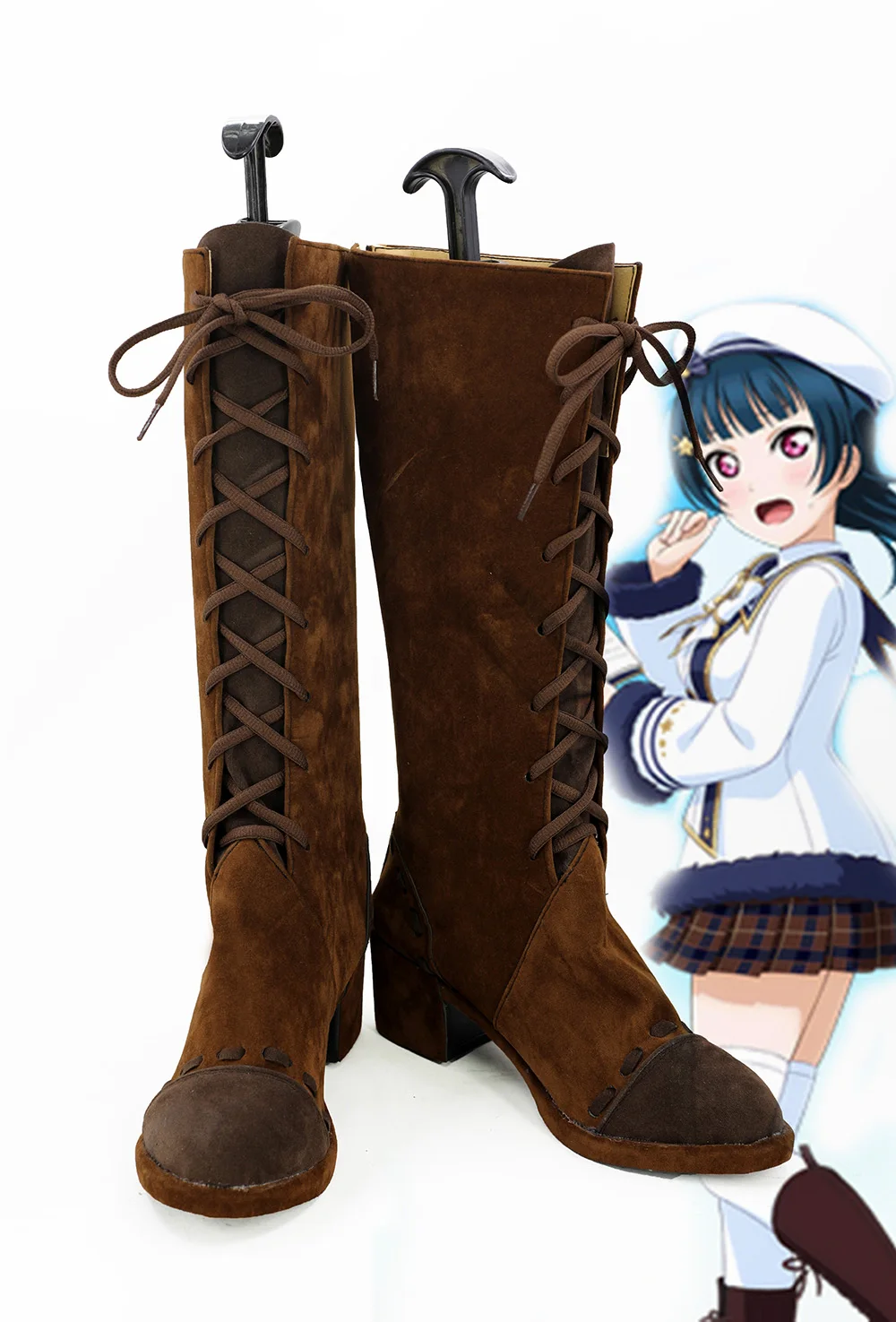 

Love Live Sunshine Aqours Choir Did not wake up Cosplay Brown Boots Shoes Custom Made