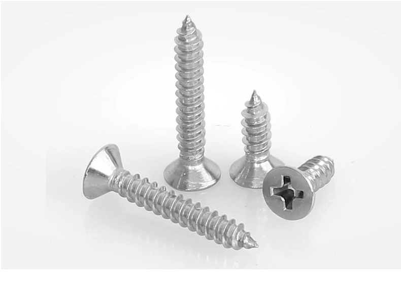 

60pcs/lot 304 stainless M3.5*9.5-M3.5*40 self-tapping Countersunk phillips screws hardware working tools 8 kinds of length7