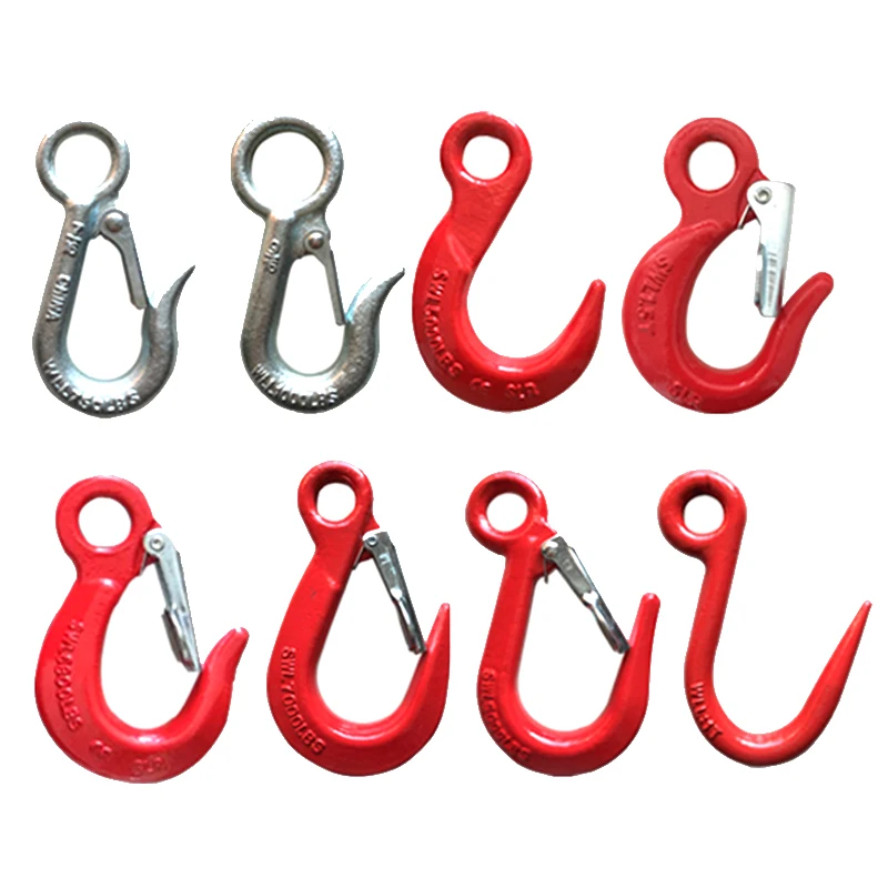 1Pcs Alloy steel Gravity crane rigging hook Round Fixed-Eye Lifting Snap Tone Hook for Industry/Ship/Building/Wire Rope Fittings