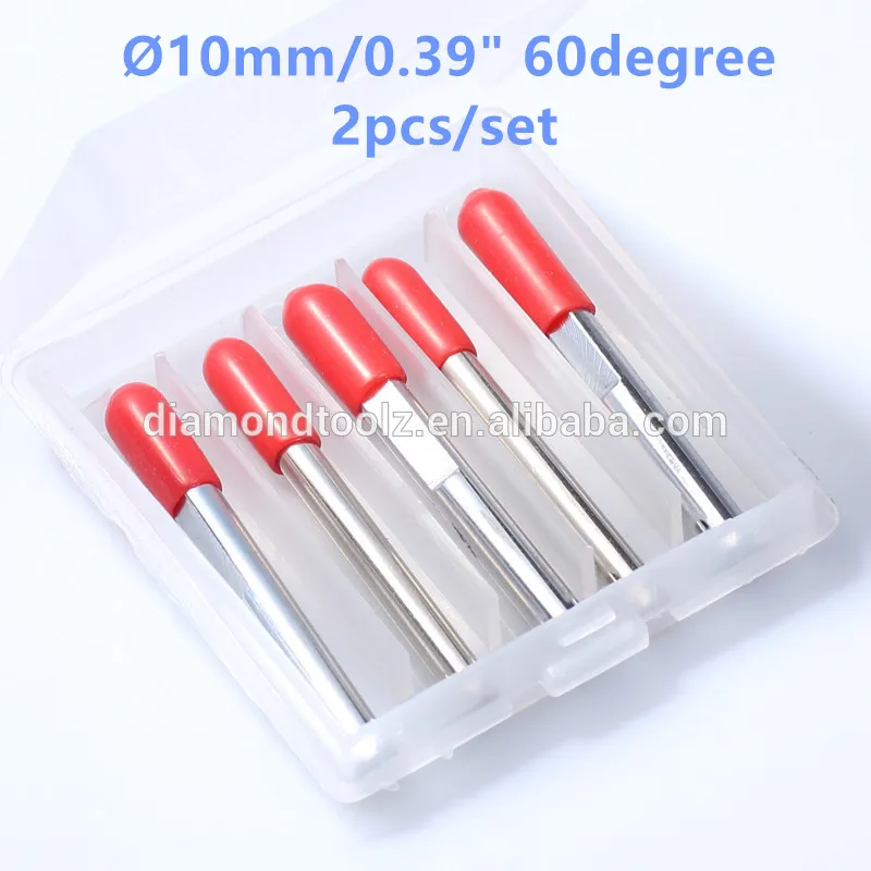 

Talentool Free Shipping 2pcs/set Diamond Drag Engraving Bit with 60 degree Dia 10mm for cnc machine