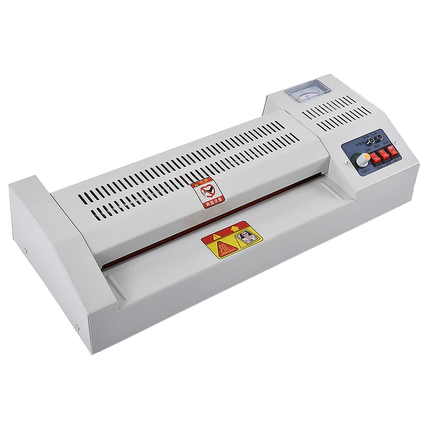 320A1 Level Adjustable Temperature Metal Laminator Hot and Cold A3 Photo A4 Laminating Machine for Office/Home 4 Rollers 320mm