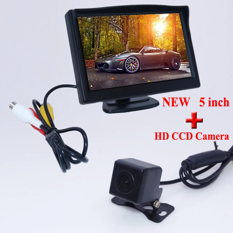 New Arrival  5 Inch 800 x 480 TFT LCD Screen Car Rear View Camera Monitor + 520TVL CCD Back Up Camera