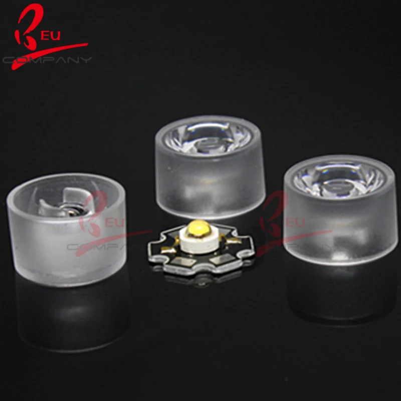 Drop shipping Diameter 21.8mm Waterproof 5/8/15/25/30/45/60/120 degree Flat PC lens