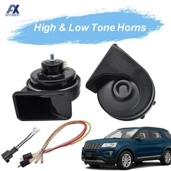 12V 410/510Hz High Low Tone 110-125db Loud Waterproof Snail Horn For Ford Explorer 2011 2012 2013 2014 2015 2016 2017 2018 2019