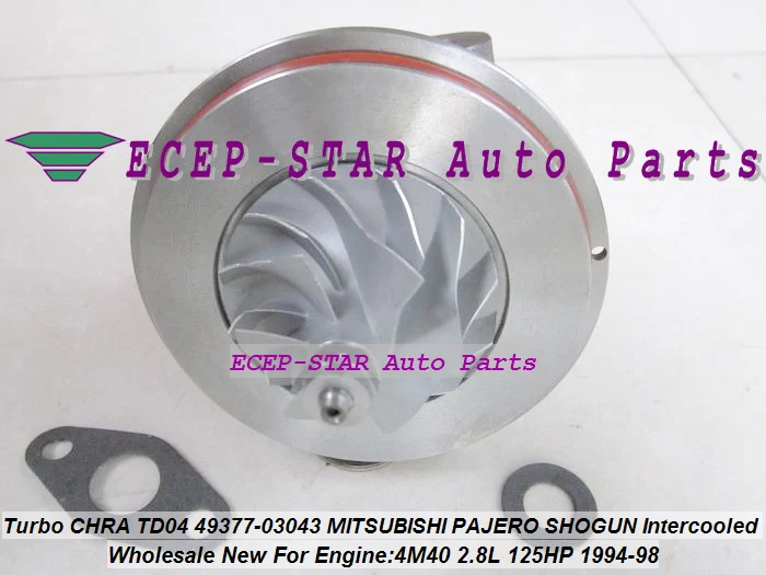 Turbo Cartridge CHRA TD04 49377-03043 49377-03041 ME201636 Turbocharger For Misubishi PAJERO Shogun Intercool 94 4M40 4M40T 2.8L