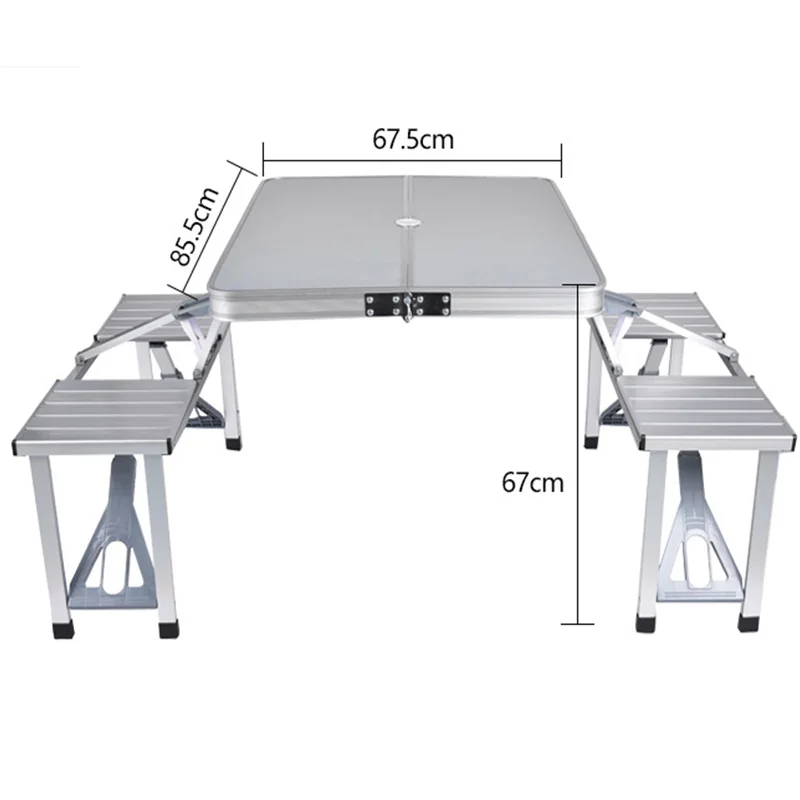 Mesa plegable para acampar, silla para turismo, sombrilla de playa