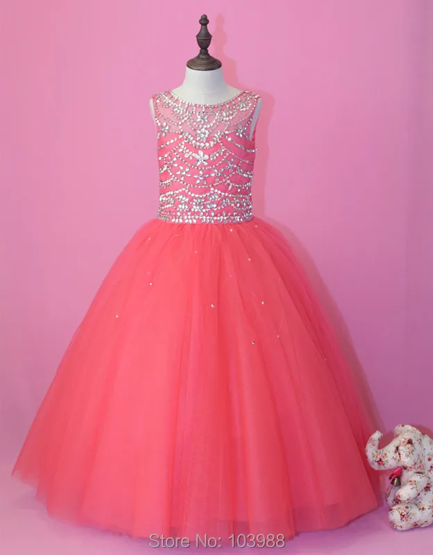 

Flower Girl First Communion Party Prom Princess Gown Real Photo