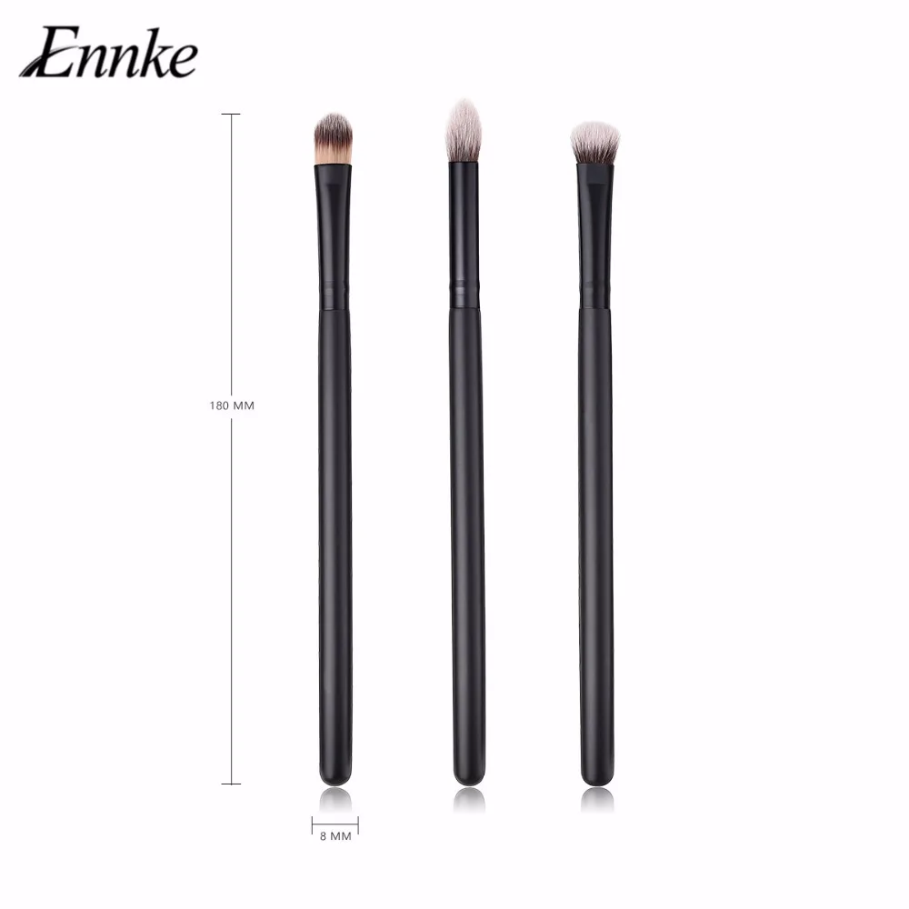 ENNKE Makeup Brushes 3 Pcs Professional Eye Use Brushes 18cm Eyeliner Eyebrow Eyeshadow Beauty Cosmetic Set Oogschaduw Kwasten