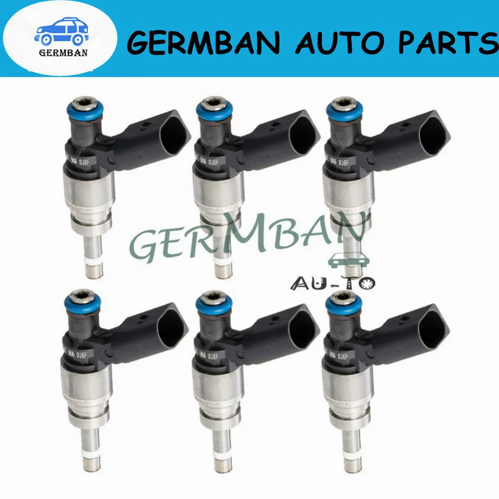 New Manufactured 06E906036C 6PCS Fuel Injectors 06E906036F 06E906036E For Audi A4 09 A5 Quattro 2008-2010 A6 10-11 Q5 09-12