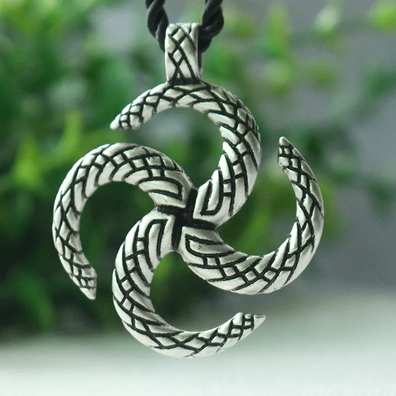 1pcs Sun Symbol Fylfot Pendant Viking Jewelry Scandinavian Norse Viking  vintage men Necklace Viking Amulet