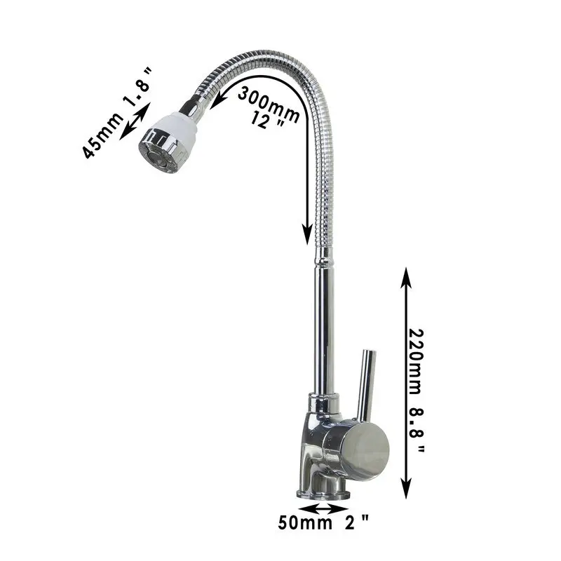 Kitchen Faucet Cozinha Torneira 2014 New Polished Chrome Swivel 8551-5Deck Mounted Single Hole Faucets,Mixers & Taps