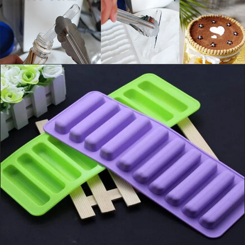 Feiskoo Reusable 10 Silicone Ice Cube Tray Mold Freeze Ice Mould For Water Bottle Pudding Jelly Chocolate Cookies Mold Maker