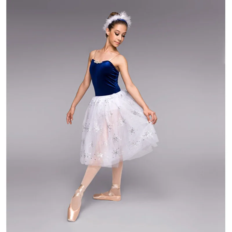 Snow Queen Palace Ballet Tutu Dress With Feather Hat Cape,Princess Ballet Dresses In Two Ways To Wear HB879