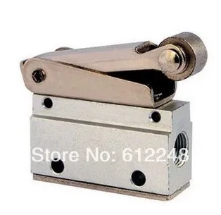 

3 Way 2 Position 1/8" Thread Wheel Switch Pneumatic Mechanical Valve MOV-02 wheel type