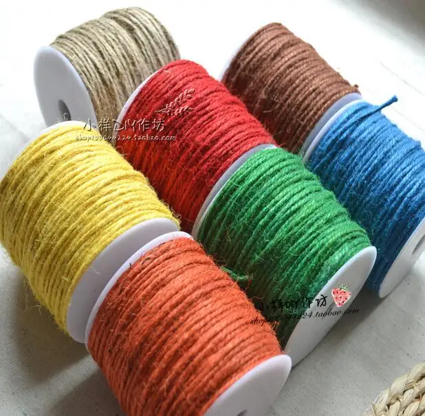 

Free Ship 3mm 100meters / Row DIY Jewelry Cord Hemp Rope-Hemp Twine-Flax Kraft String-Hang Tag String