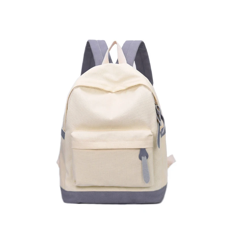 

School Bags Solid Backpack for Teenage Girls Big Capacity School Backpack College Wind Women School Bag High Student Bag