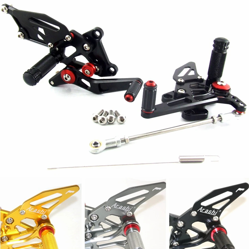 CNC Adjustable Rear Set Rearsets For KAWASAKI NINJA250R 2008 2009 2010 2011 2012 Foot Rest