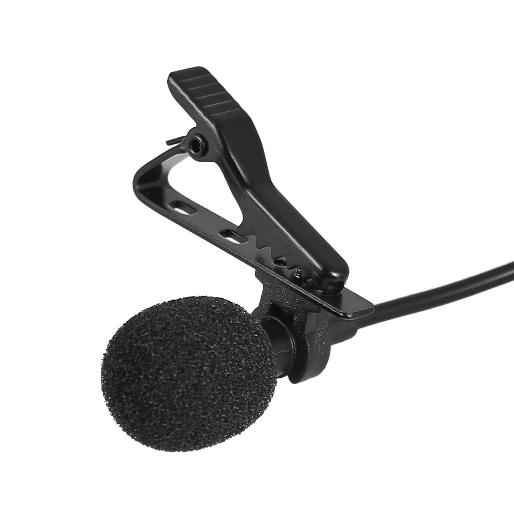 Andoer 1.45m Mini Portable Microphone Condenser Clip-on Lapel Lavalier Mic Wired Mikrofo/Microfon for Phone for Laptop