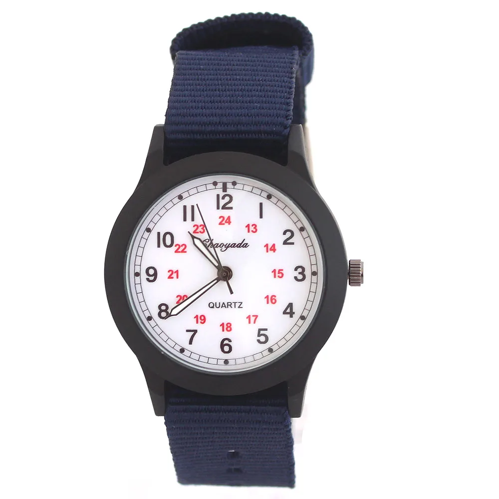 Neue ankunft nette nylon strap uhr geburtstag Weihnachten geschenk mädchen jungen armbanduhr kinder tag geschenk kinder geschenke