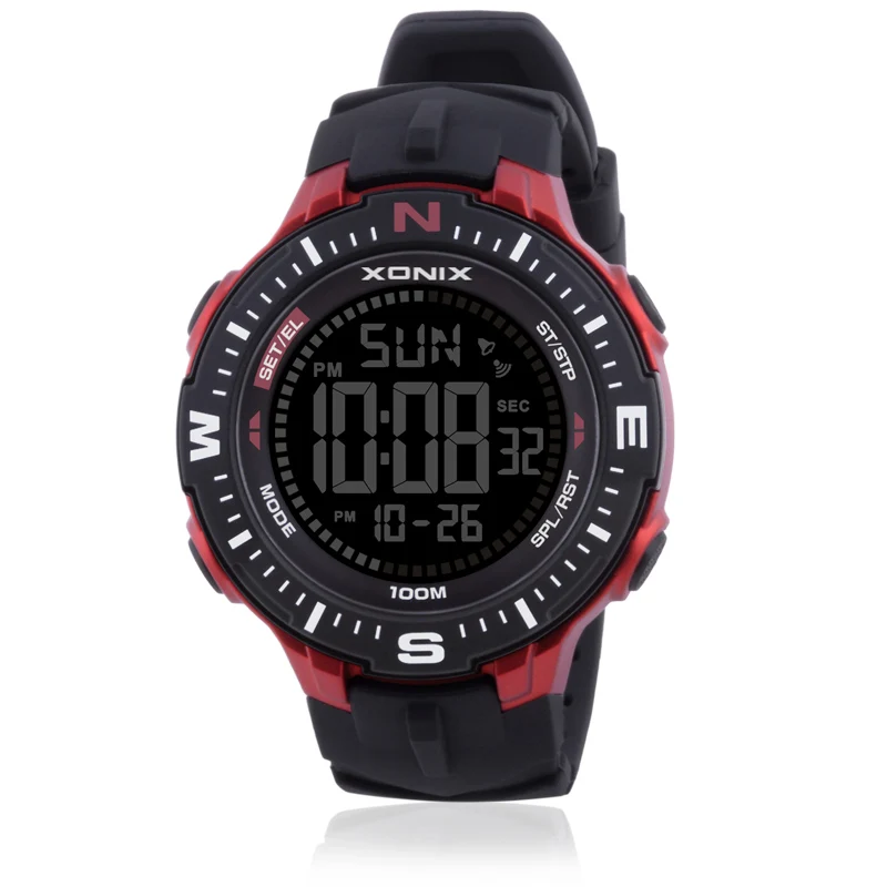 Hot!! Fashion Men Sports Watches Waterproof 100m Outdoor Fun Multifunction Digital Watch Swimming Diving Wristwatch Montre Homme