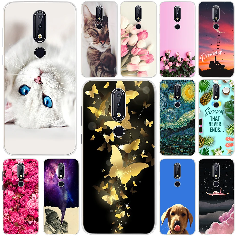 Cute Rubber Case For Nokia 7 2018 7.1 TA-1085 TA-1095 Silicone 3D Printing Patterned TPU Soft Cover For Nokia 7.1 2018 Case Capa