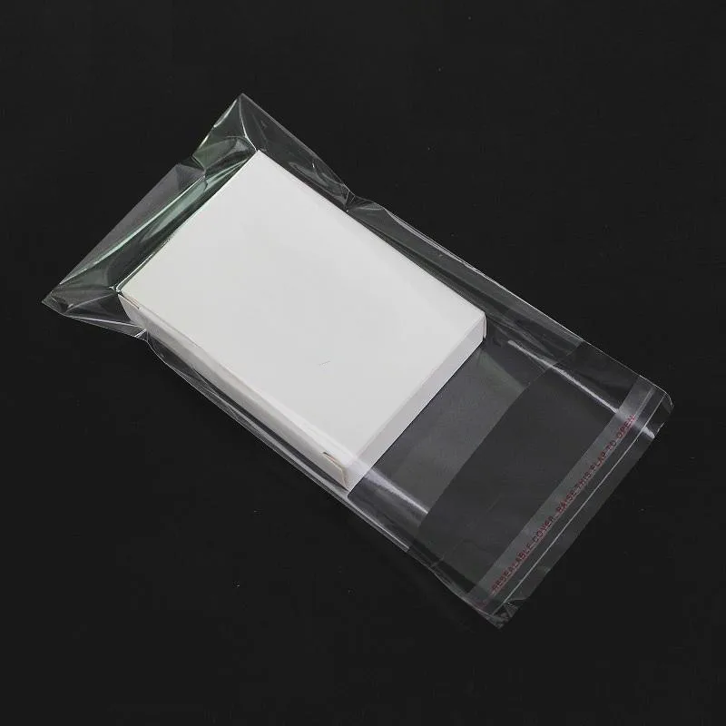 200pcs/lot-12*19cm Clear Resealable Cellophane/BOPP/Poly Bags Transparent Opp Bag storage Plastic Bags Self Adhesive Seal