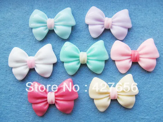 

34.00mmx22.89mm Multiclor Colors Flatback Resin Bow tie/Bowknot Cabochon Charm/Finding, Decoration Kit,DIY Jewellery Accessory