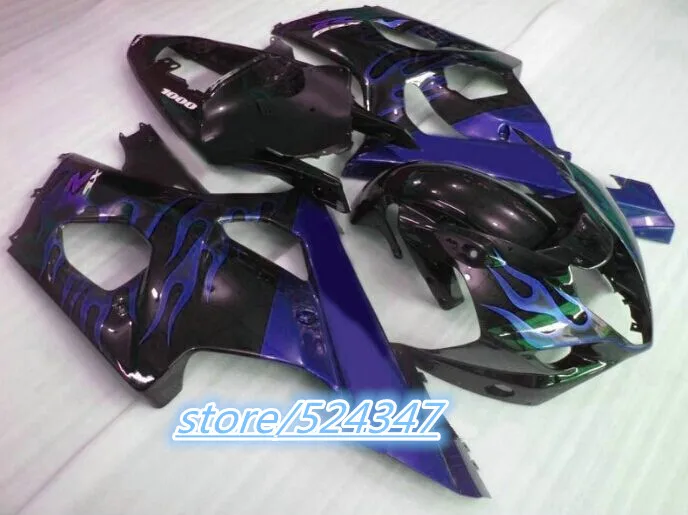 Injection Hey-GSX-R1000 Black Blue 03-04 GSX R1000 2003 2004 GSXR 1000 GSXR1000 K3 03 04 Full Fairing for Suzuki