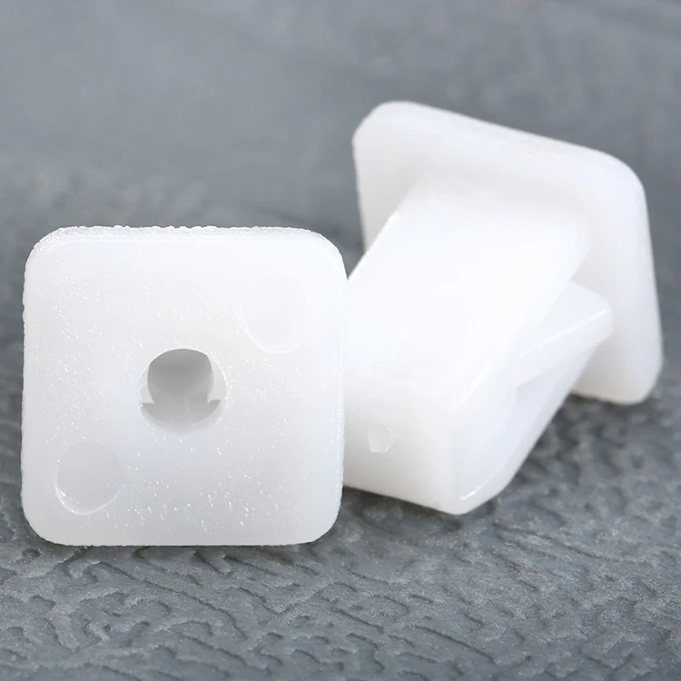 50Pcs Square Plastic Rivets Retainer Clips White Car Bumper Fender Fasteners Push Engine Cover Fender Car Door Trim Panel Clip