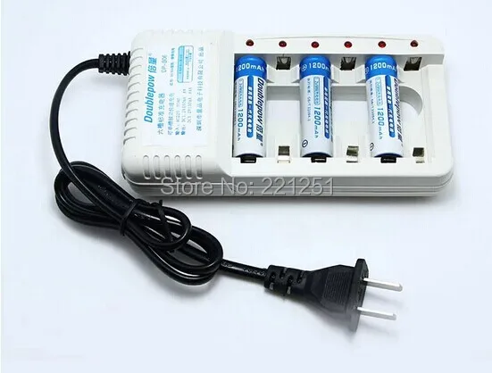 1pcs AA/AAA Six slot charger + 4 PCS AA 1200 mah rechargeable batteries Section 6 rechargeable battery 5 suits