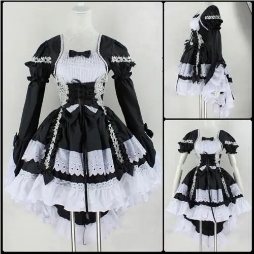 Anime Fantasy Maid Cosplay Costume para mulheres, doce vestido gótico Lolita, Halloween Performance, meninas Disfraces