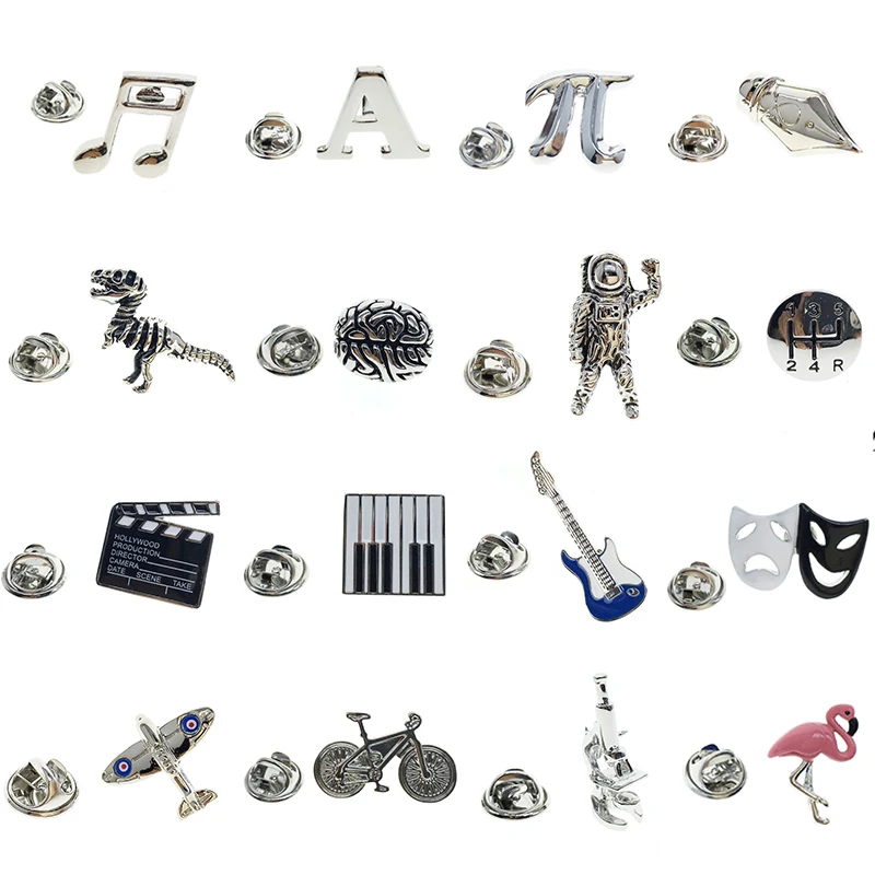 Cufflarts-Pin de solapa para hombre, broche de moda, joyería de moda, insignias pequeñas, letras musicales, animales, alta calidad, PT001, 2018