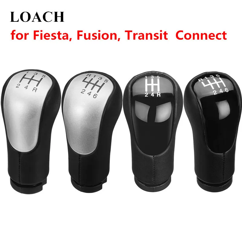 5/6Speed MT Car Gear Shift Knob for Ford Fiesta Fusion Transit Connect 2002 On Gearshifter Shifter Lever Stick Pen POMO Arm Ball