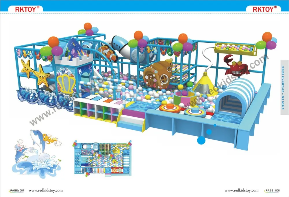 Exported to Latvia Premium Quality Sea World Themed  Soft Playground Maze IP-SW04