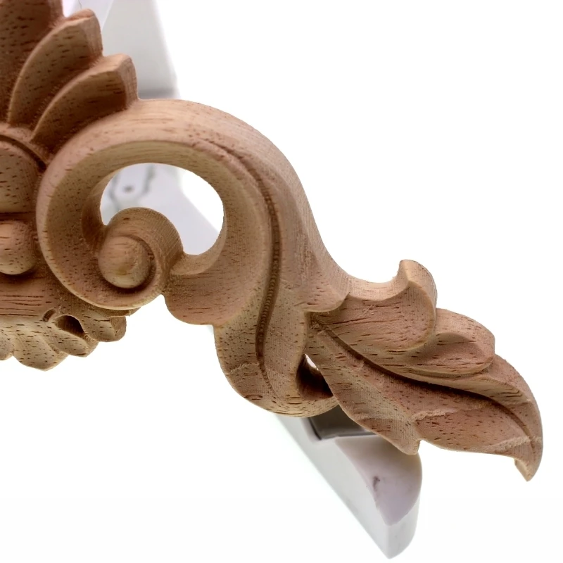 RUNBAZEF Wood Carving  Flower of European Furniture Door Small Home Decoration Crafts Figurines Miniatures Accessories