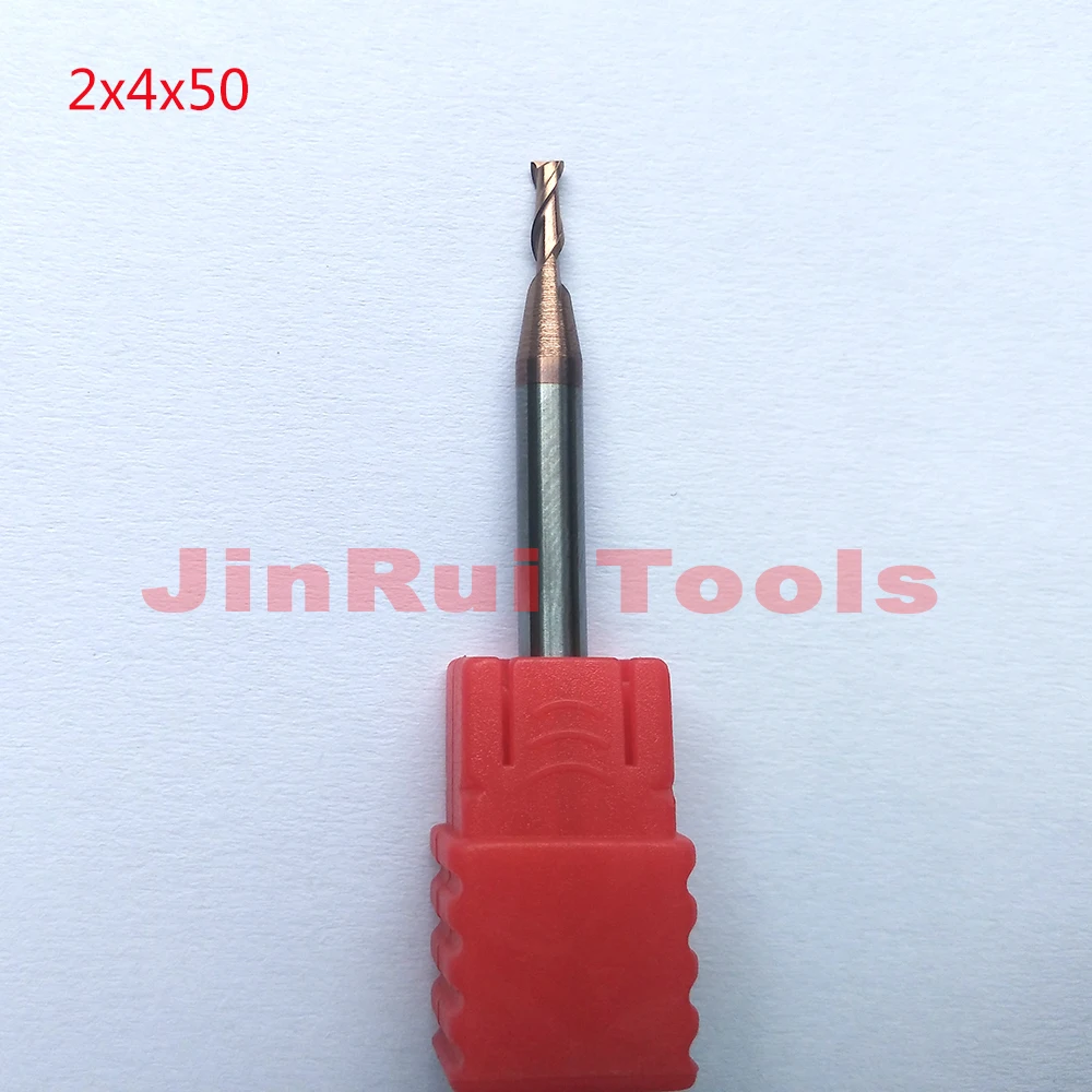 

Jerray 1pc 2mm 2x4x50L HRC55 2Flutes Flat end mills Solide Carbide End Mills CNC router bit Milling cutter Tools knife