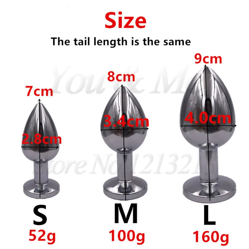 3 Size Fox Tail Big Butt Plug Metal Anal Plug Erotic Toys Cosplay Tail Sexy Anal Sex Toys for Woman And Men Funny Adult Sex Toy