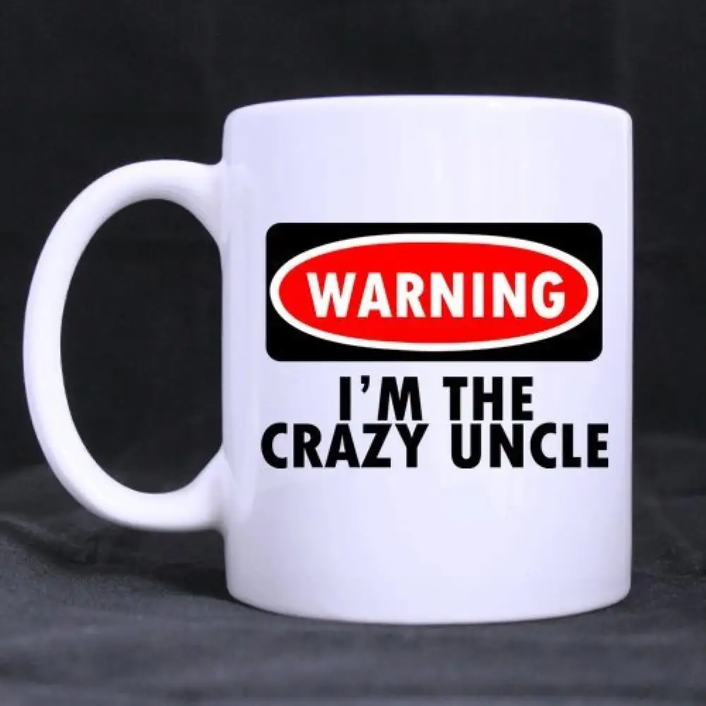 

Funny Printed Coffee Mug Quotes "WARNING I'M THE CRAZY UNCLE" Ceramic Mug Coffee Cups (11 Oz capacity)