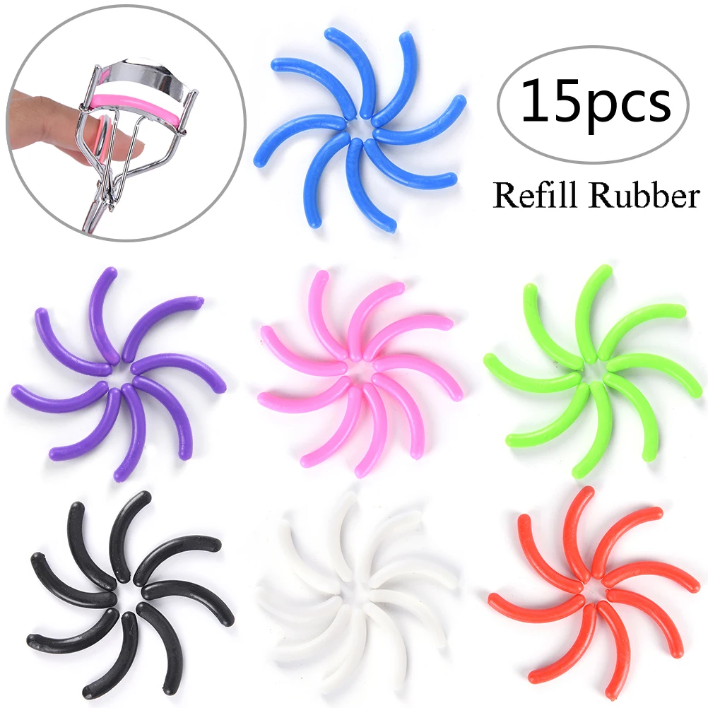 15 pcs/set Eyelash Curler Refill Rubber Pads Plastic Beauty Tool  Make Up Replacement images - 6