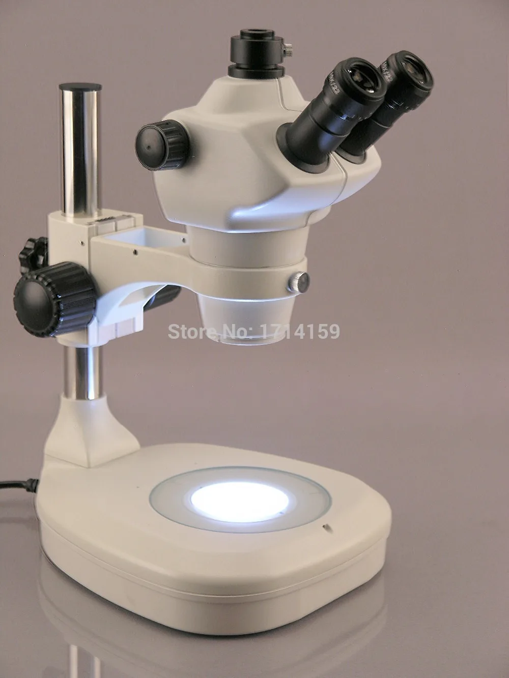 AmScope-مستلزمات إصلاح الهواتف الذكية ، حامل عمود استريو ، تكبير ، مجهر ثنائي العينين ، مع ضوء LED سفلي ، 8X-50X