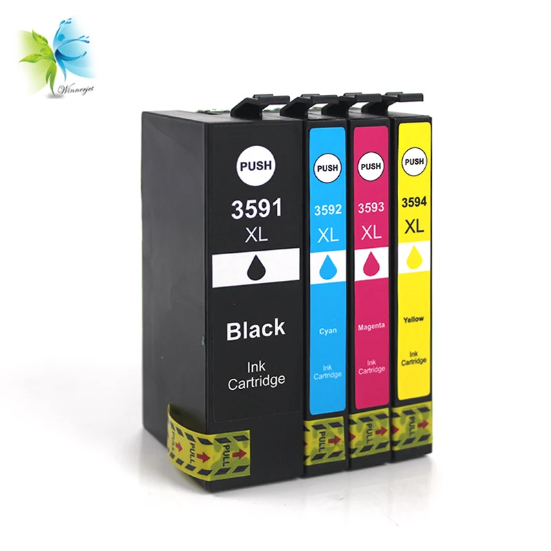 Winnerjet 10 Sets 4 Colors 35XL T3591 Compatible Ink Cartridge for Epson Workforce Pro WF-4720DWF WF-4725DWF WF-4730DTW Printers