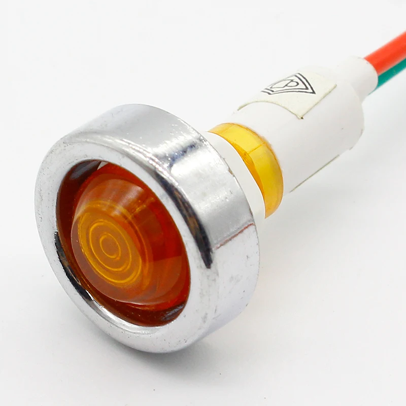 10pcs 10mm 12V LED indicator light with 18cm wire sigal lamp