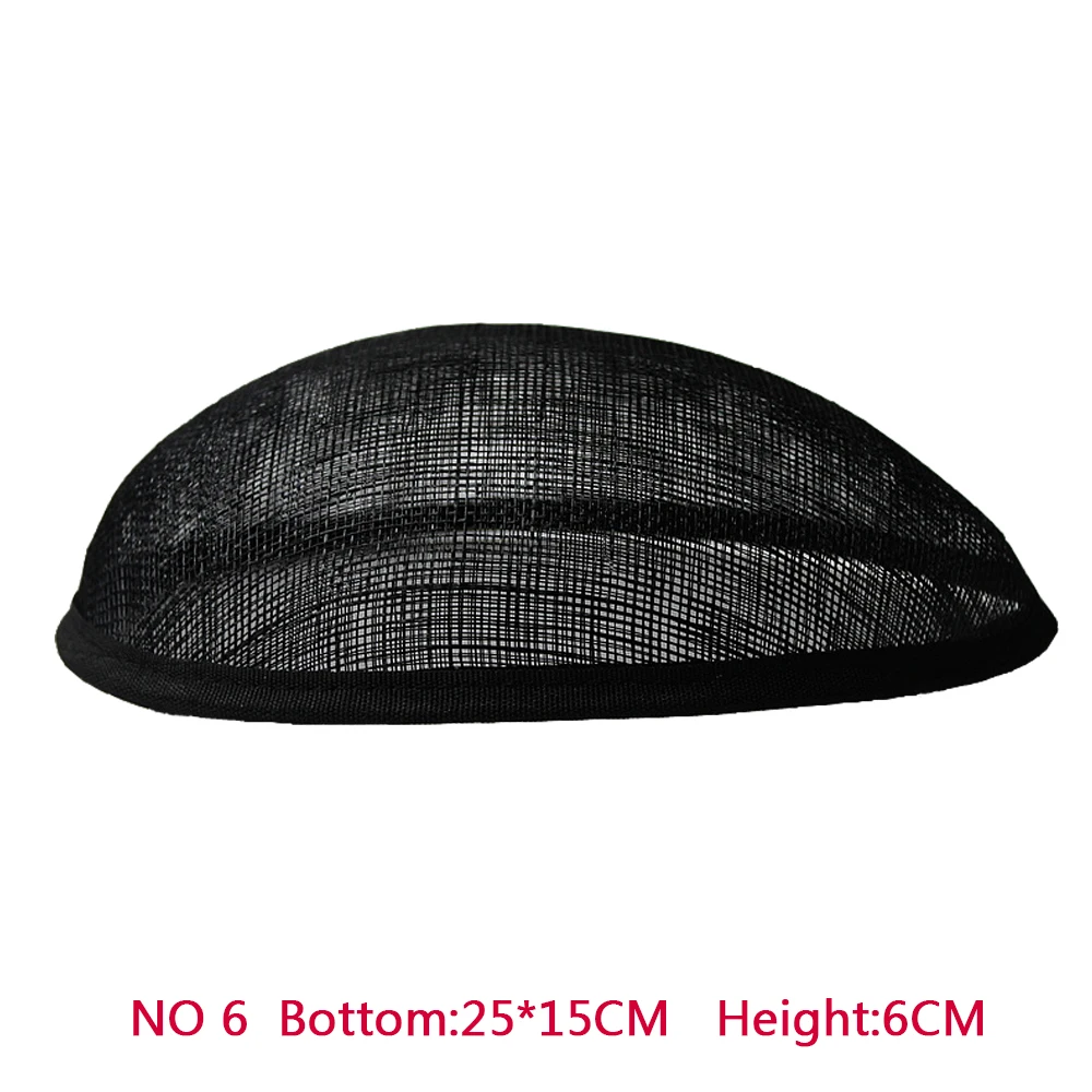 New Style 20*15 cm Sinamay Anomalistic Oval Base Hat Millinery Hat Base Form With Grosgrain Trimming  10pcs/lot