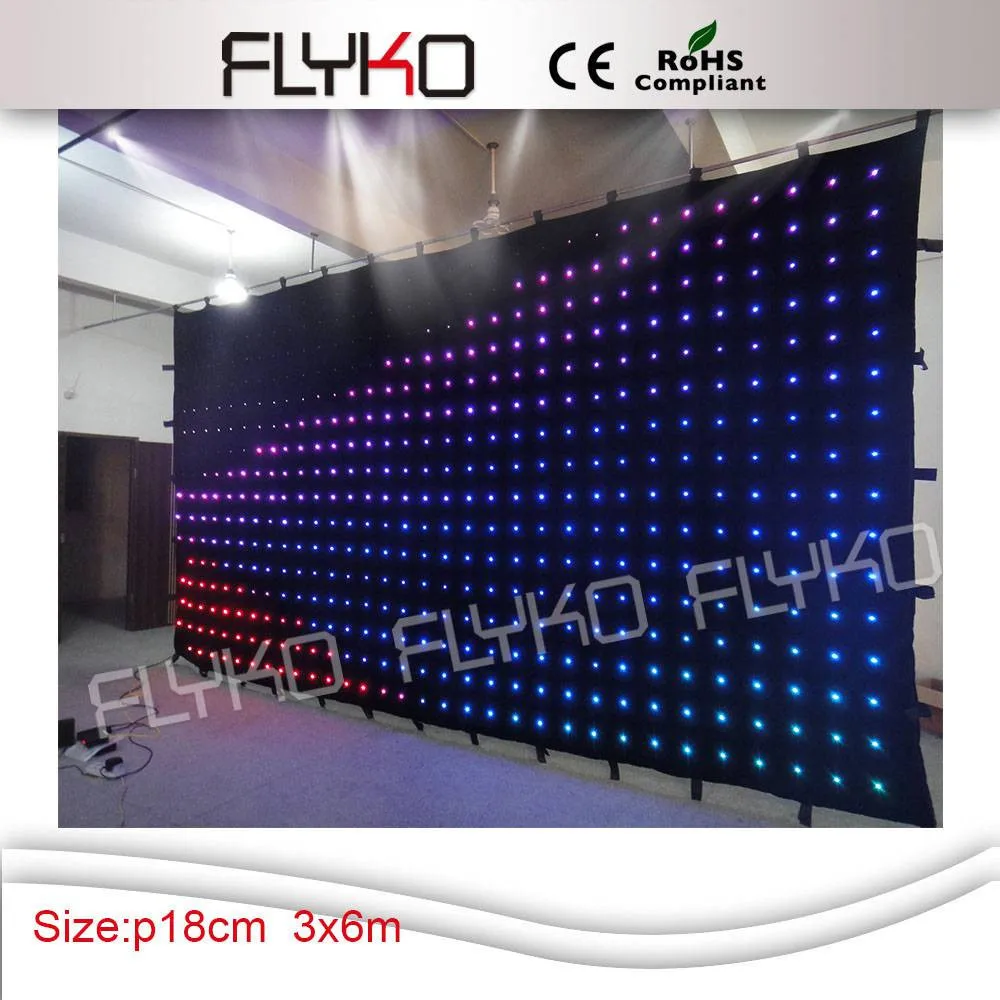 

P18CM free shipping hot sales portable led video curtain